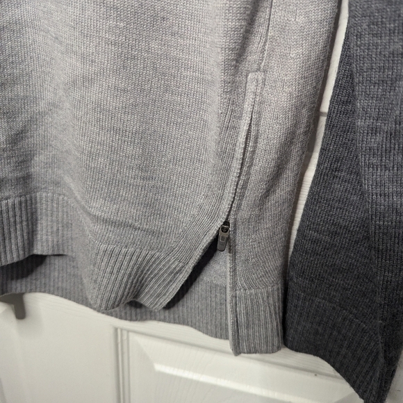 L.L. Bean Womens Small Sweater 100% Merino Wool Gray Long Sleeve Pullover Flaws - Picture 5 of 6